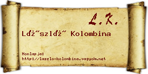 László Kolombina névjegykártya